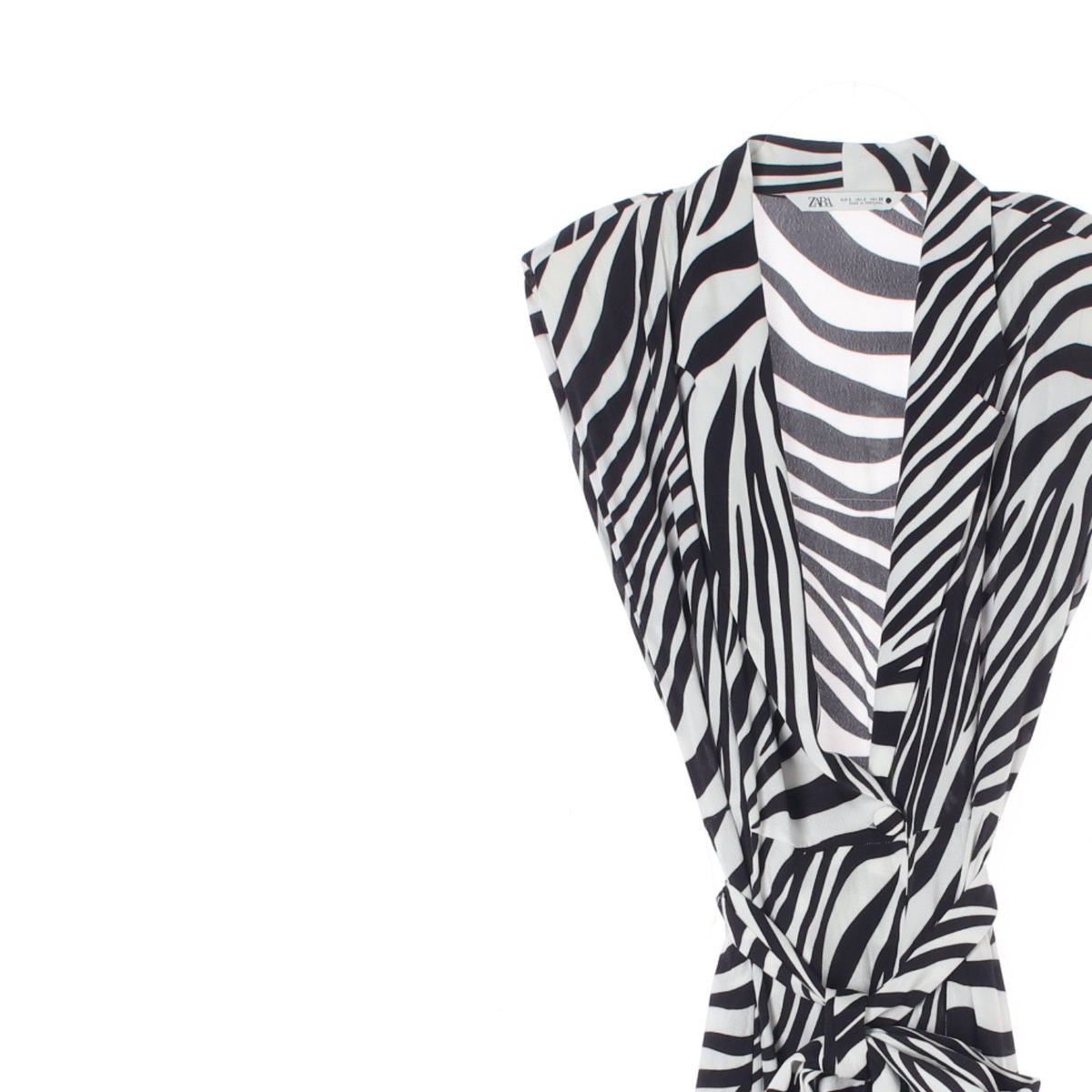 자라 지브라 민소매 재킷형 드레스 이미지 2