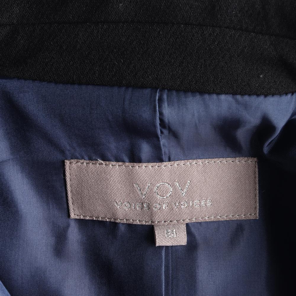 VOV보브 블랙 지퍼 싱글 롱 재킷 이미지 6