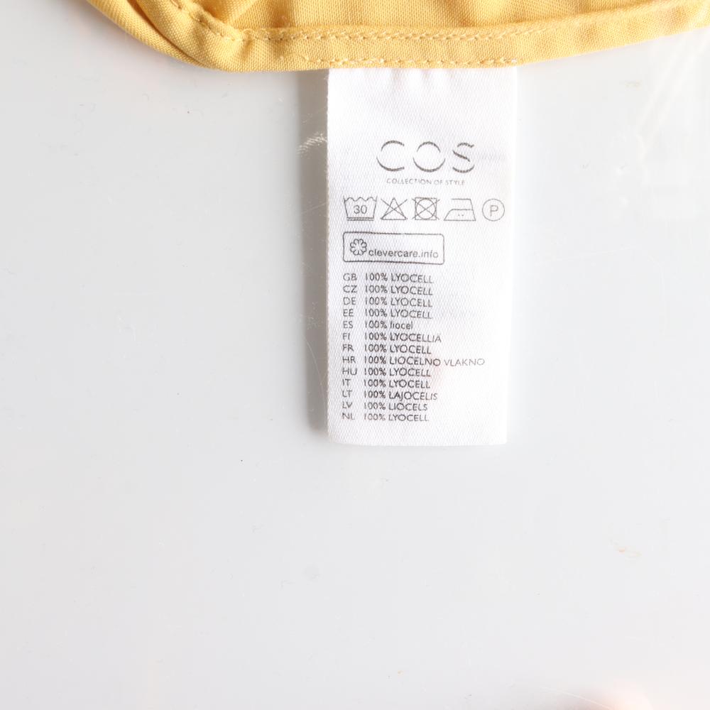 COS코스 노랑 빅포켓 노카라 셔츠 블라우스 이미지 6