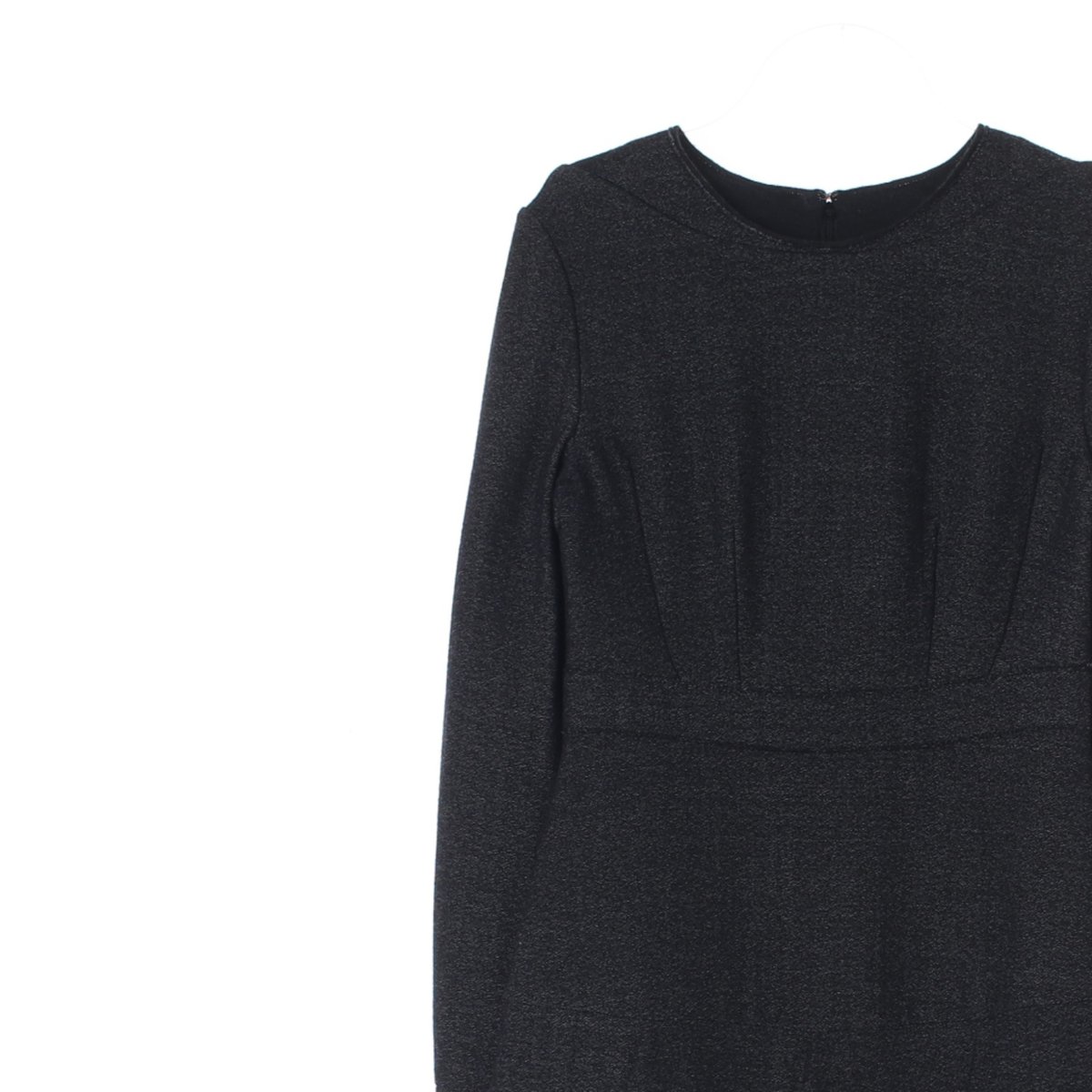 마인 울61 블랙 긴팔 플레어 니트원피스 이미지 2