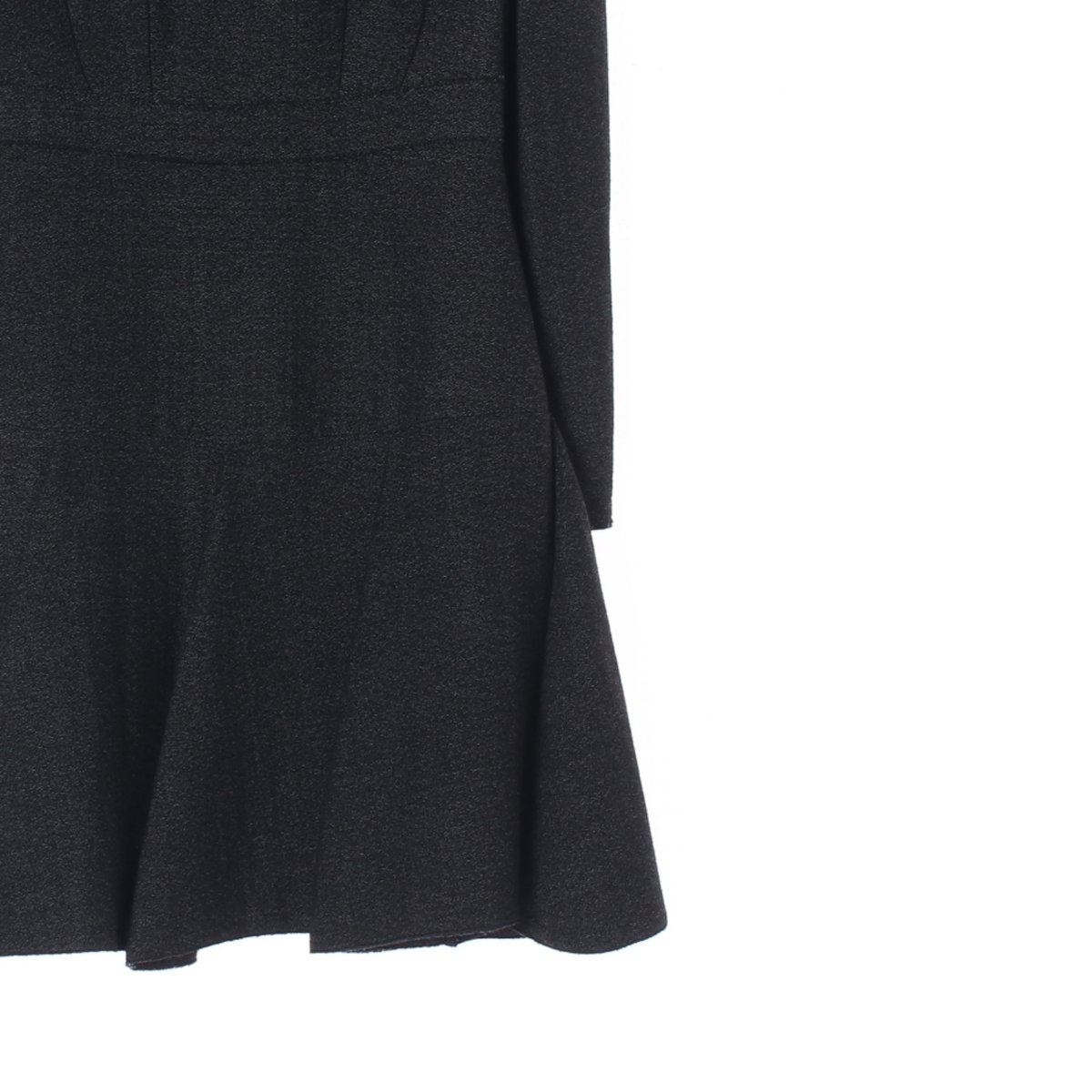 마인 울61 블랙 긴팔 플레어 니트원피스 이미지 3