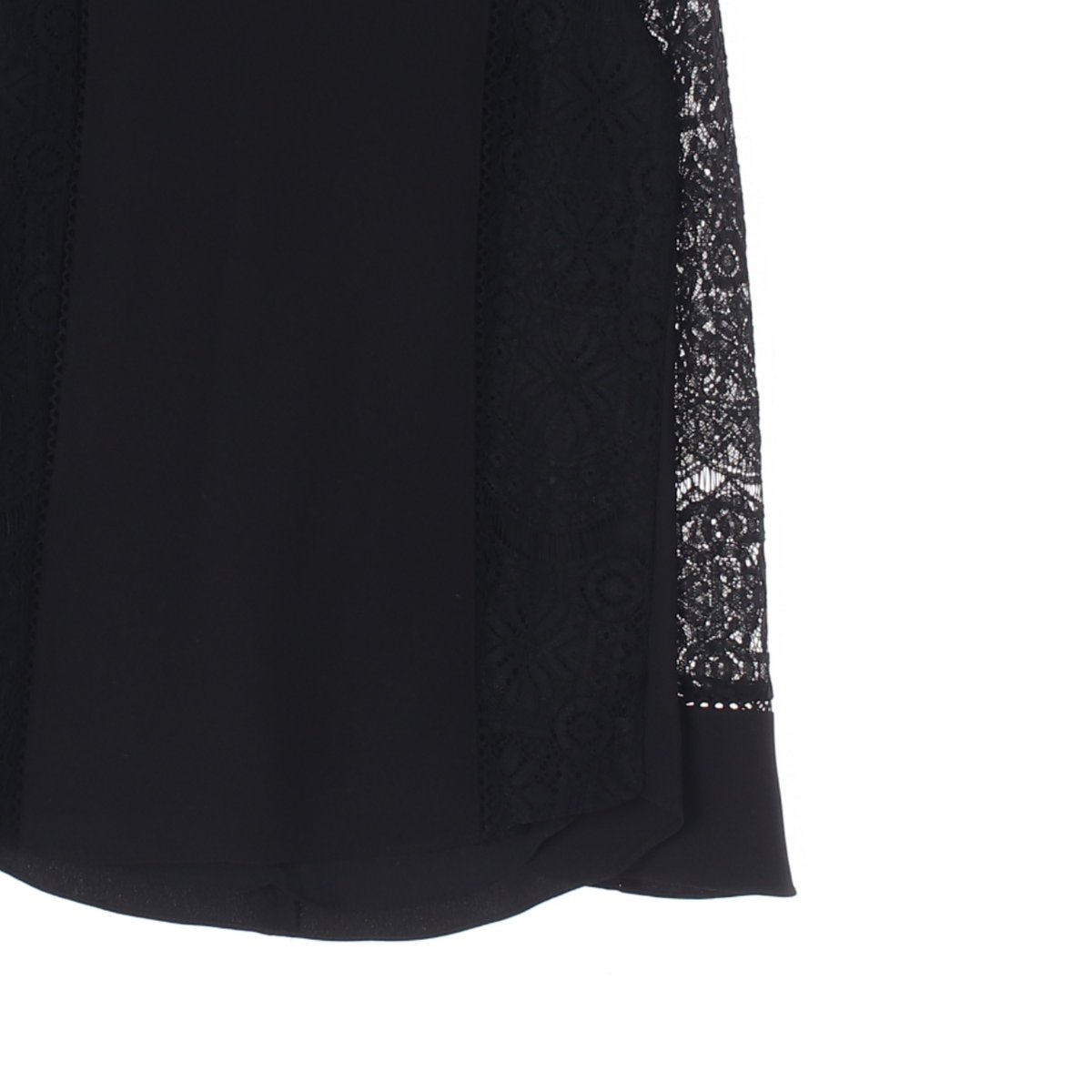 잇미샤 블랙 레이스 소매 긴팔 블라우스 이미지 3