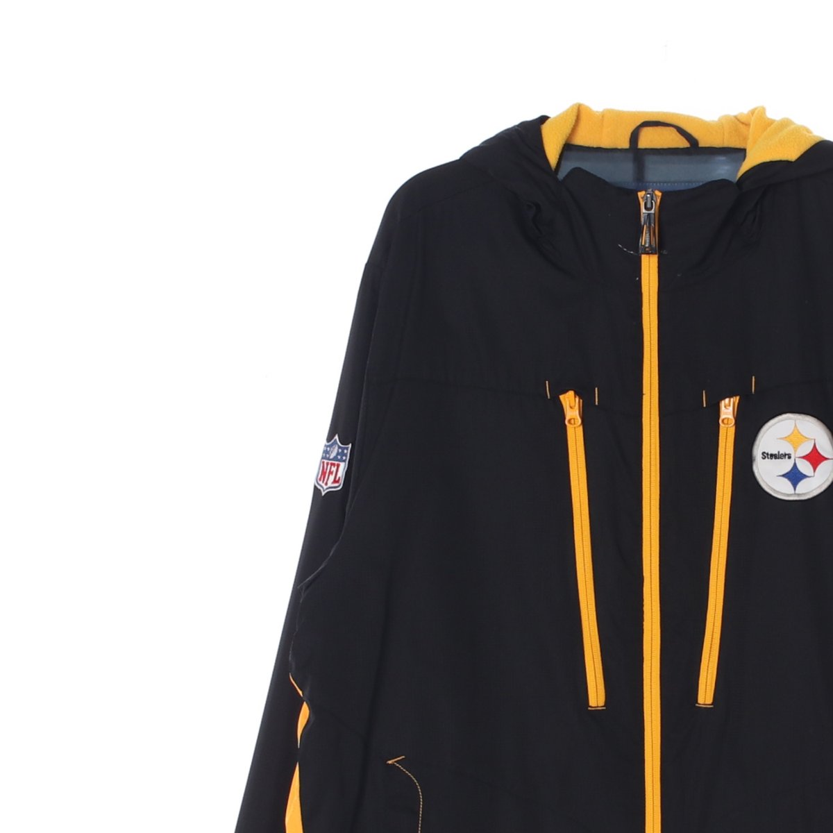 리복NFL 노랑 플리스 안감 블랙 후드 집업재킷 이미지 2