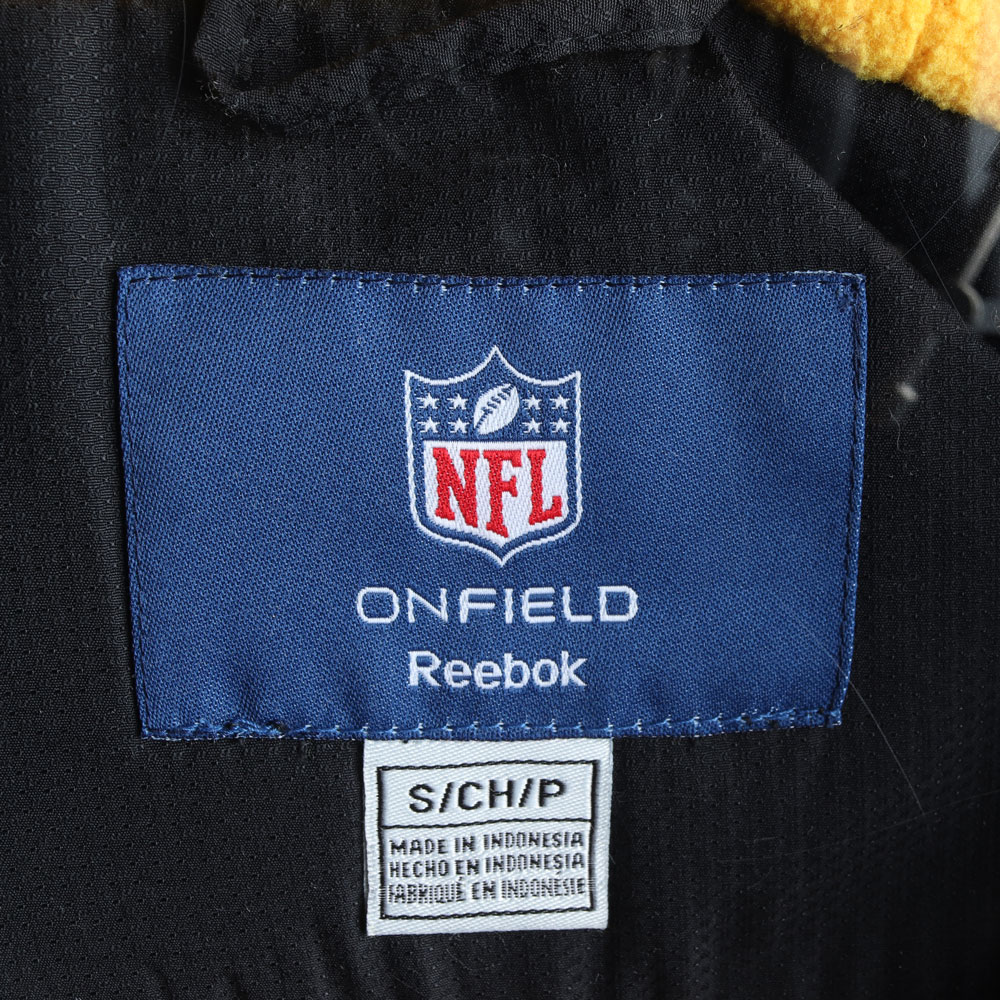 리복NFL 노랑 플리스 안감 블랙 후드 집업재킷 이미지 6