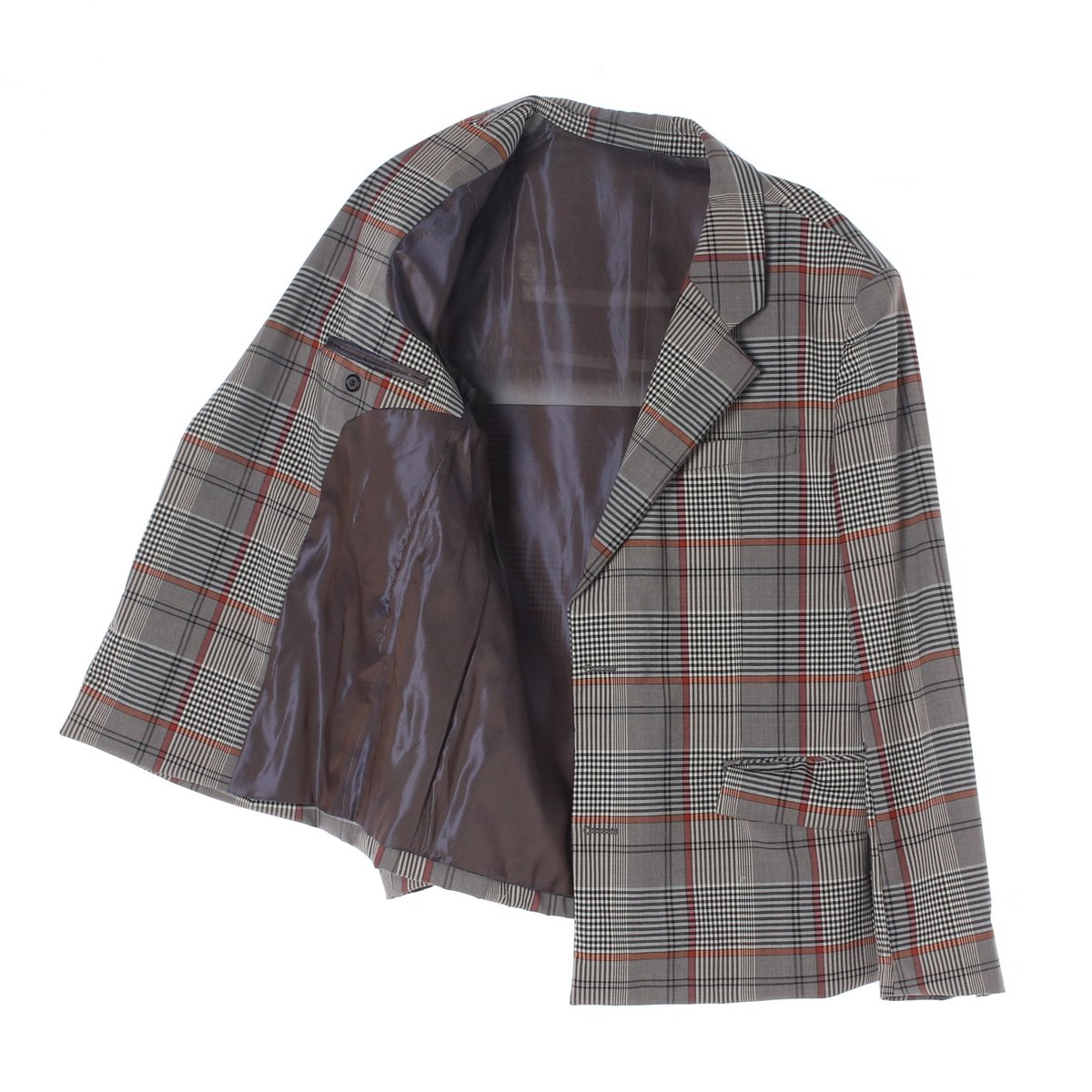 솔리드옴므 그레이 체크 재킷 이미지 4