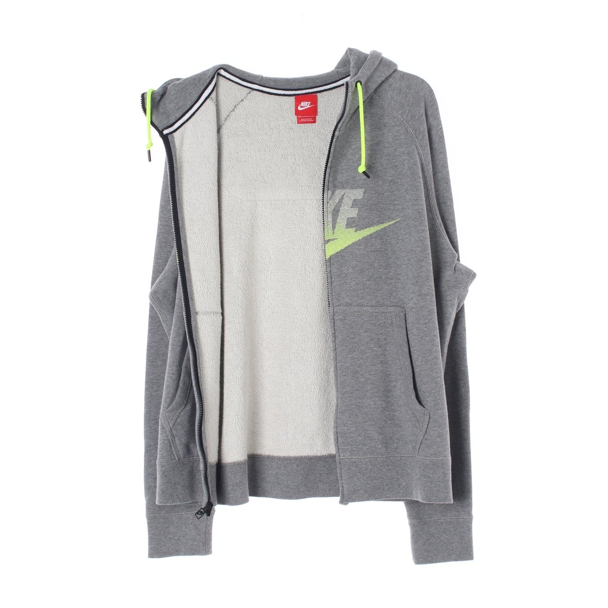 나이키 그레이 형광 후드집업재킷 이미지 4