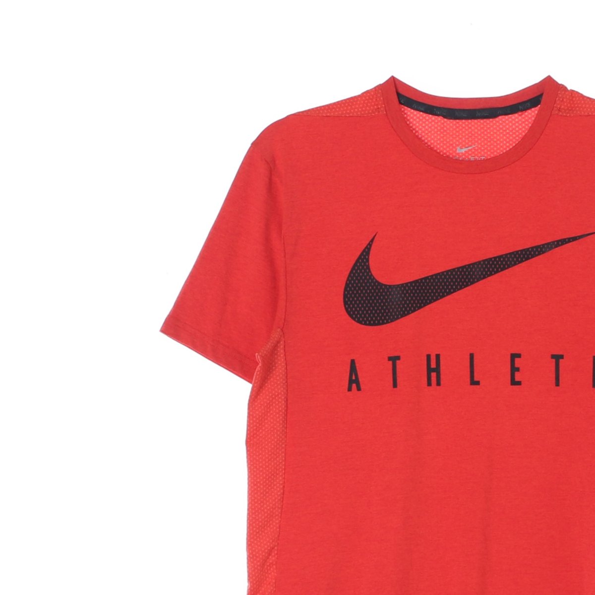 나이키 레드 드라이핏 스포츠 반팔 라운드 티셔츠 이미지 2