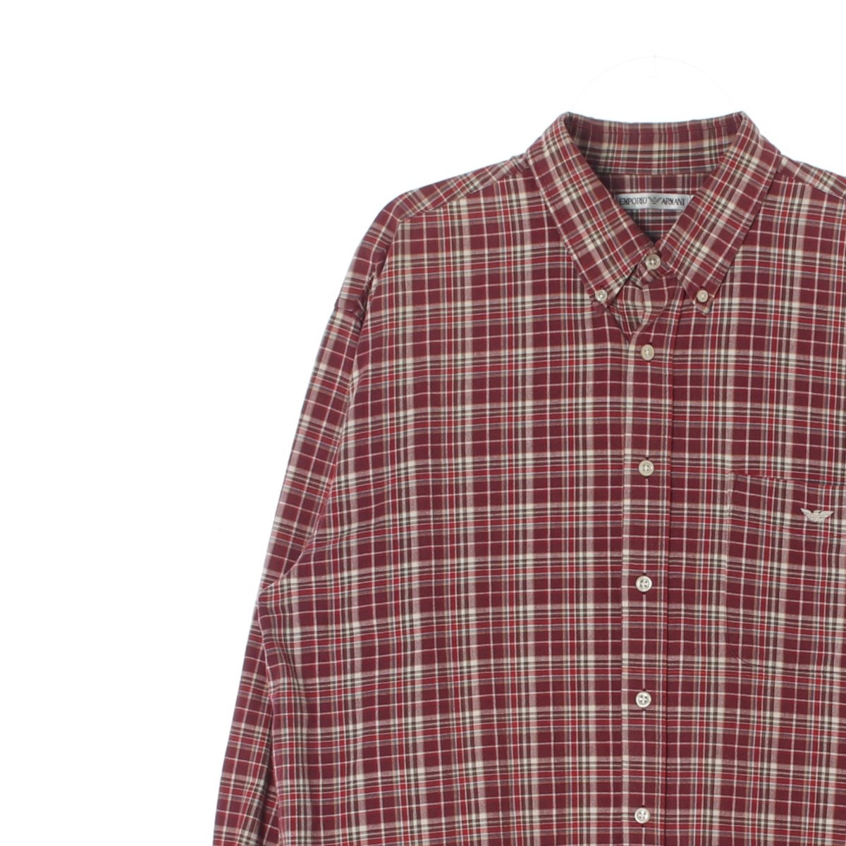 엠포리오 아르마니 레드 체크 셔츠 이미지 2