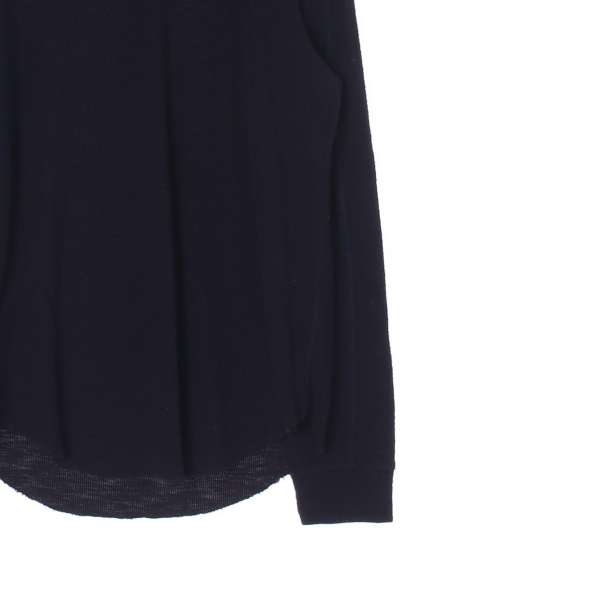 빈스 네이비 라운드 밑단 긴팔 티셔츠 이미지 3