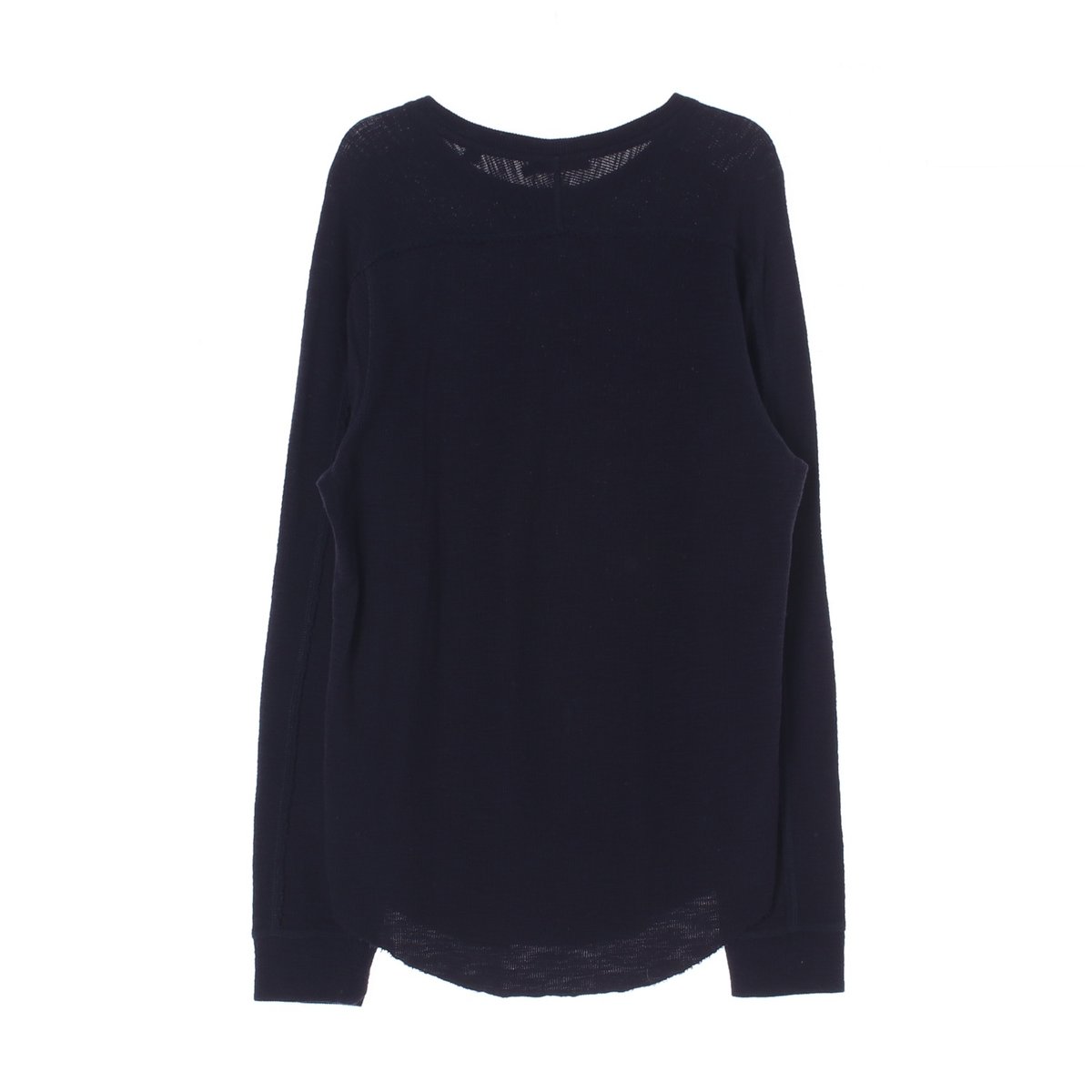 빈스 네이비 라운드 밑단 긴팔 티셔츠 이미지 4