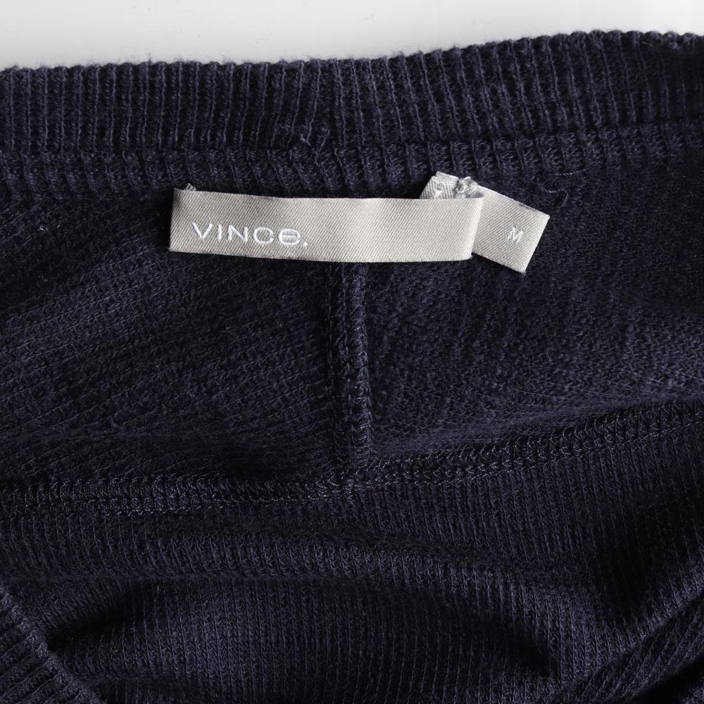 빈스 네이비 라운드 밑단 긴팔 티셔츠 이미지 5