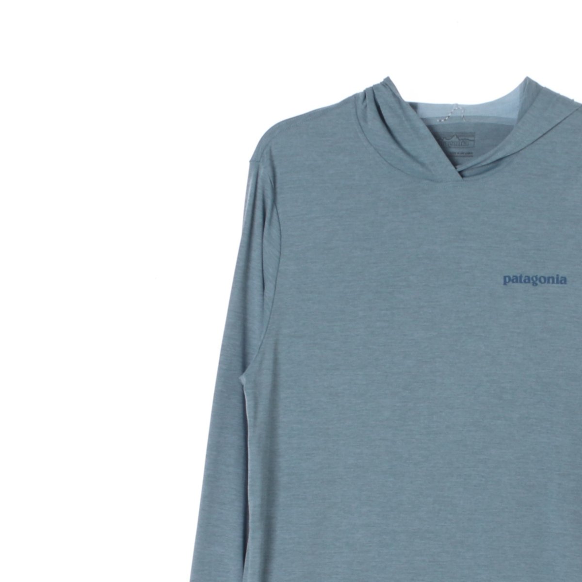 파타고니아 청록 후드 긴팔 티셔츠 이미지 2