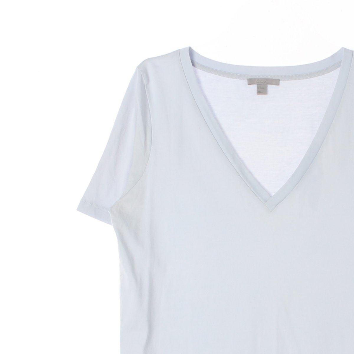 코스 반팔 브이넥 코튼 티셔츠 이미지 2
