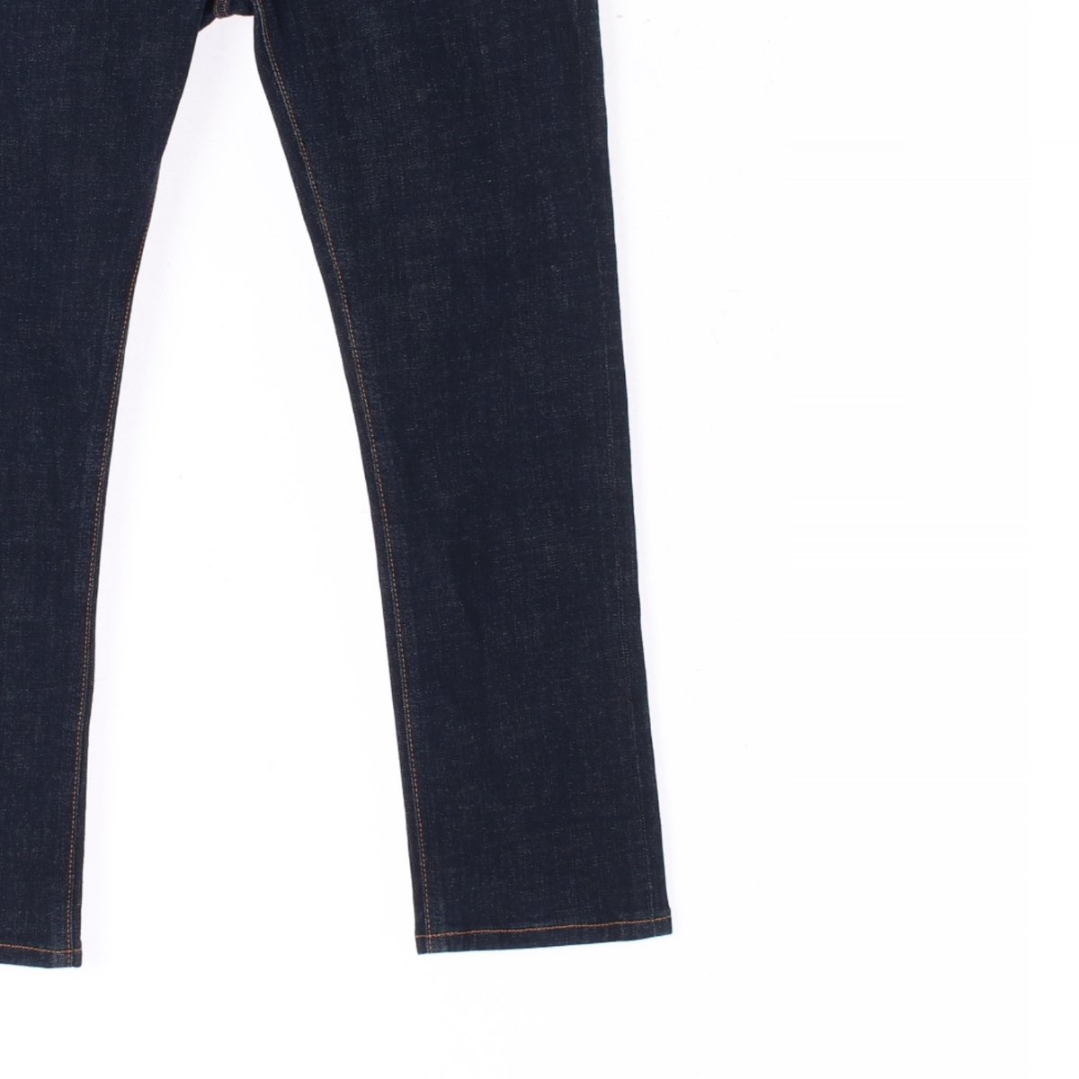 누디진 진청 오렌지 스티치 생지 데님 청바지 이미지 3