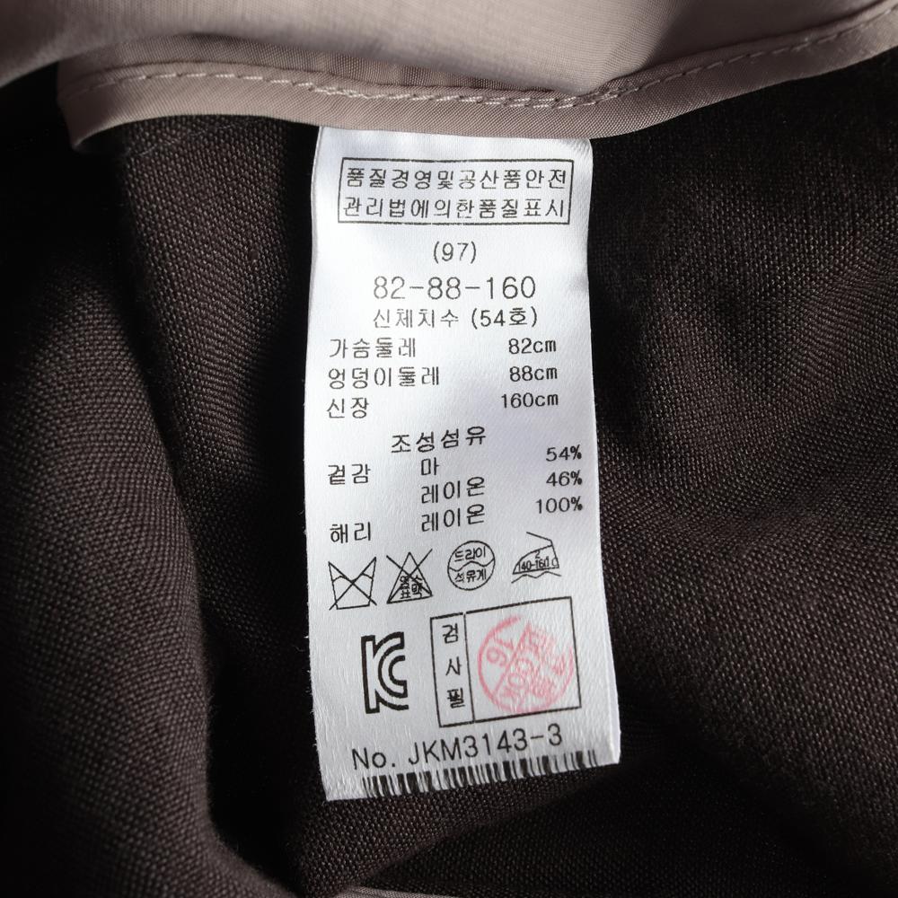 마쥬 린넨 블랙 하이넥 싱글 롱재킷 이미지 7