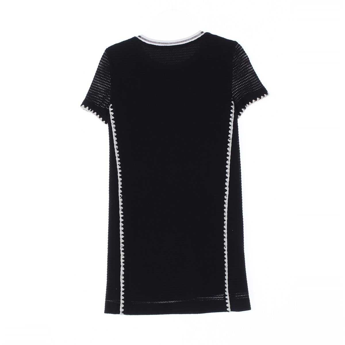 마쥬 블랙 스티치 반팔 니트 원피스 이미지 4