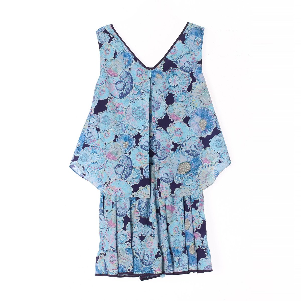 오즈세컨 블루 민소매 레이어드 블라우스 이미지 4