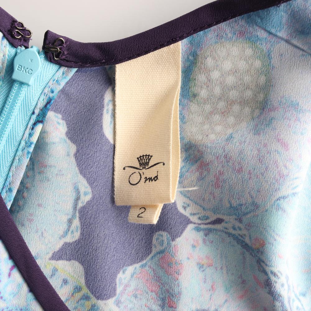 오즈세컨 블루 민소매 레이어드 블라우스 이미지 5