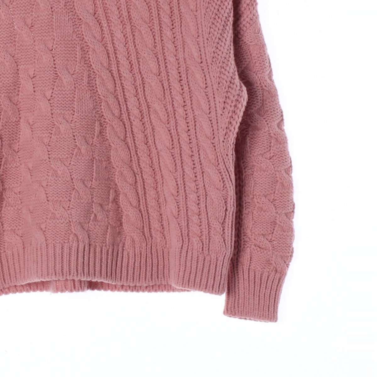 빔바이롤라 핑크 꽈배기 울 니트 스웨터 이미지 3