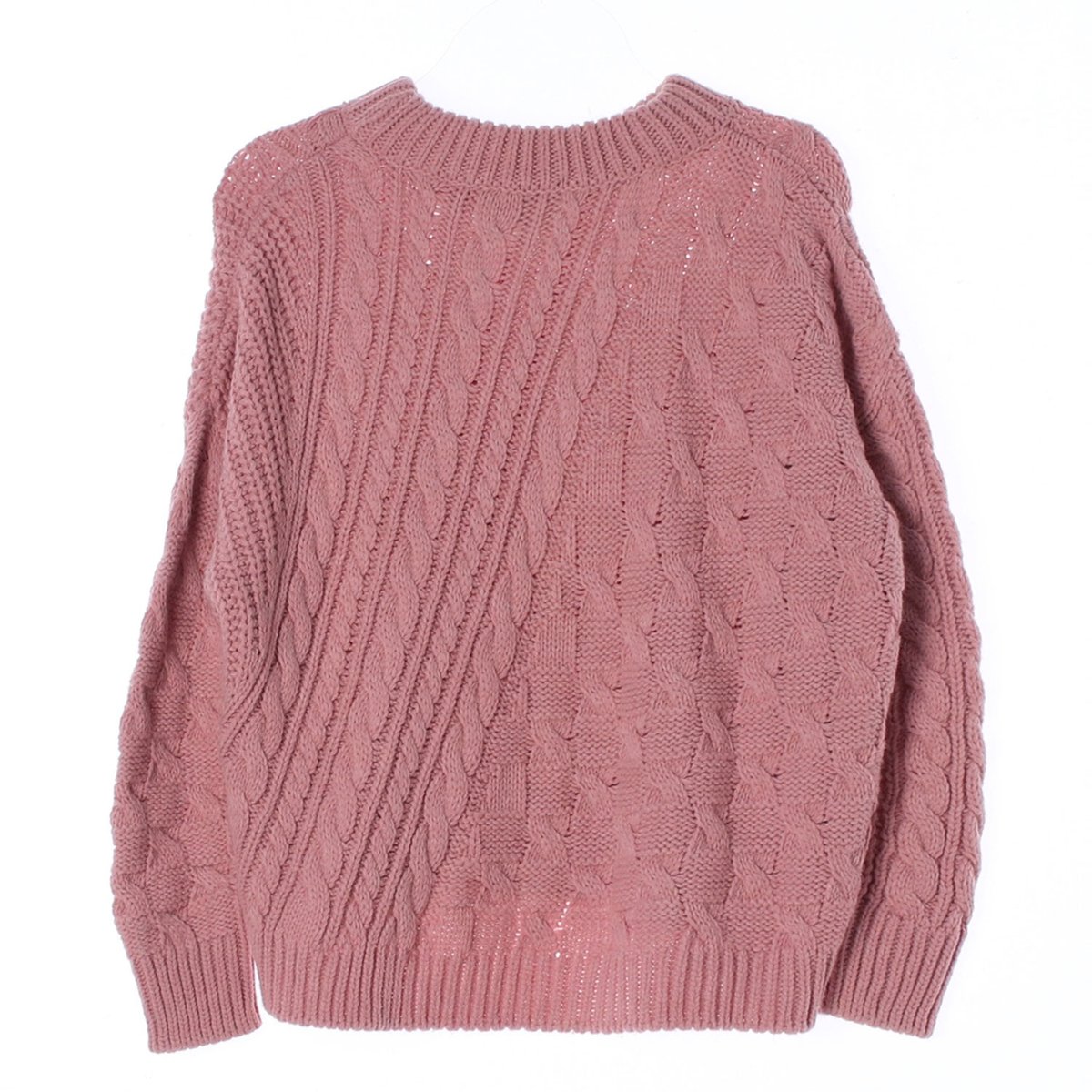 빔바이롤라 핑크 꽈배기 울 니트 스웨터 이미지 4