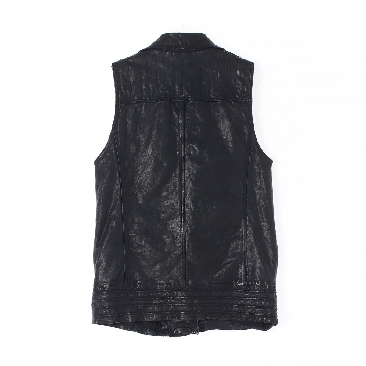 마쥬 양가죽100% 가죽 레더 베스트 바이커재킷 이미지 5