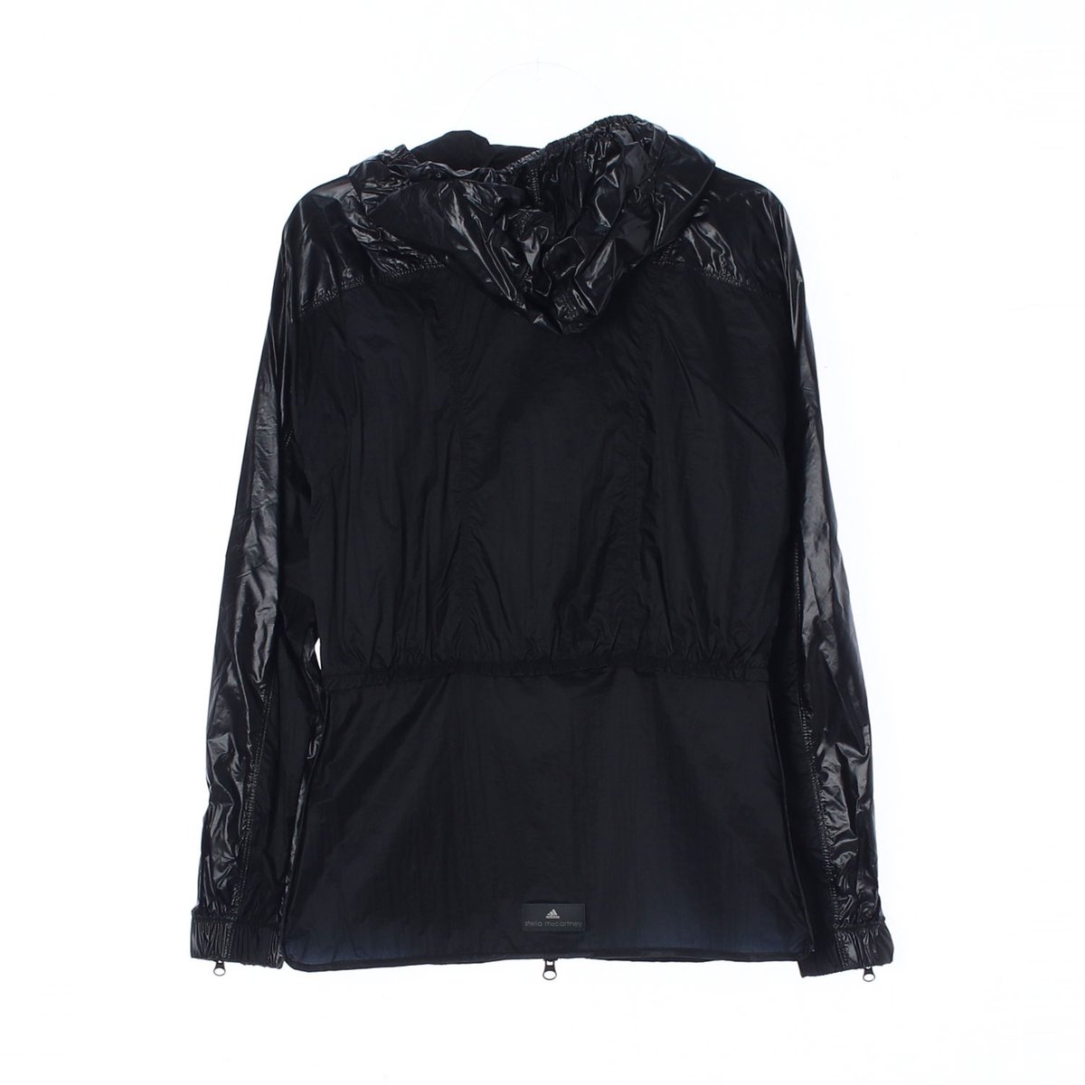 아디다스X스텔라 맥카트니 유광 블랙 바람막이 후드집업 이미지 5