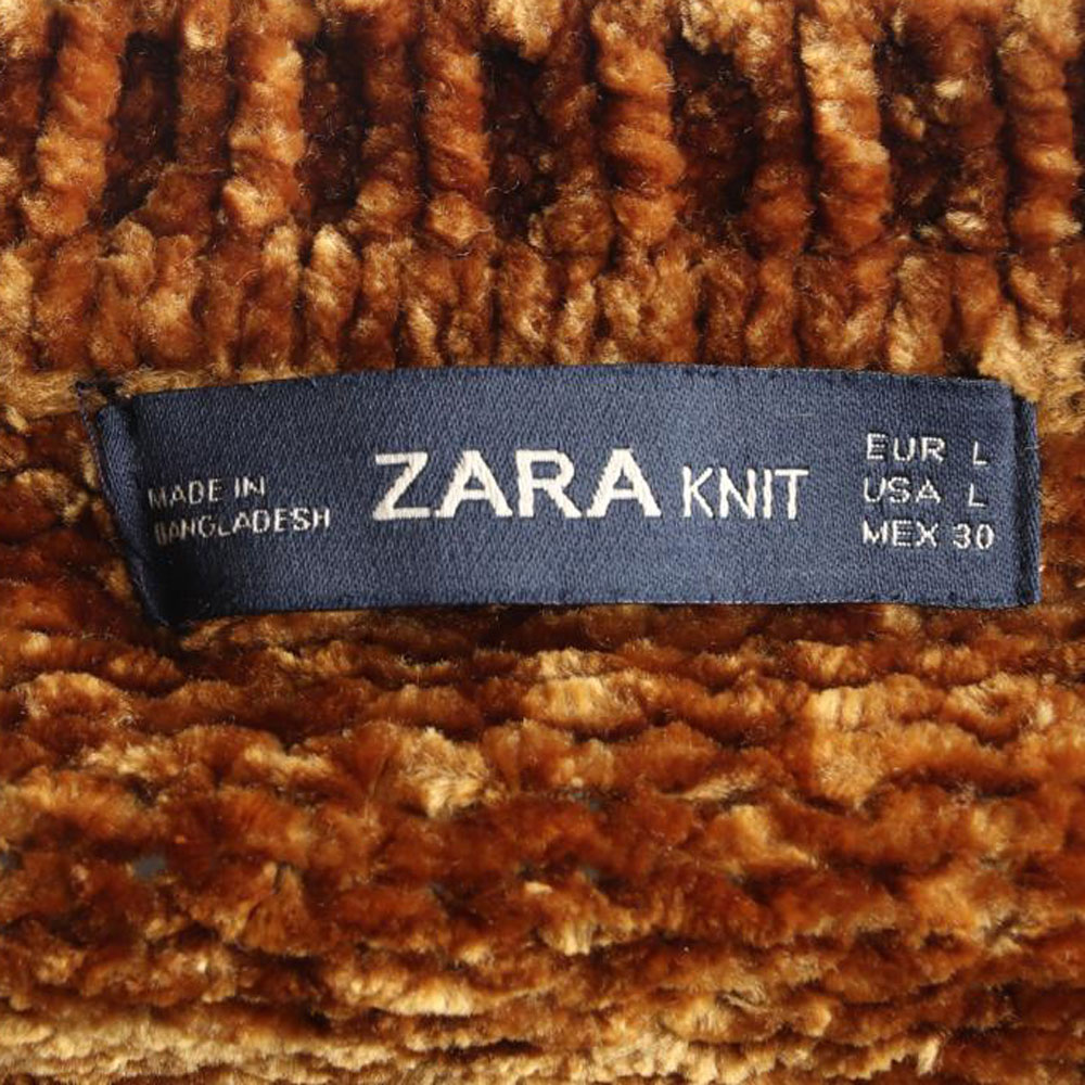 자라 브라운 라운드 니트 스웨터 이미지 5