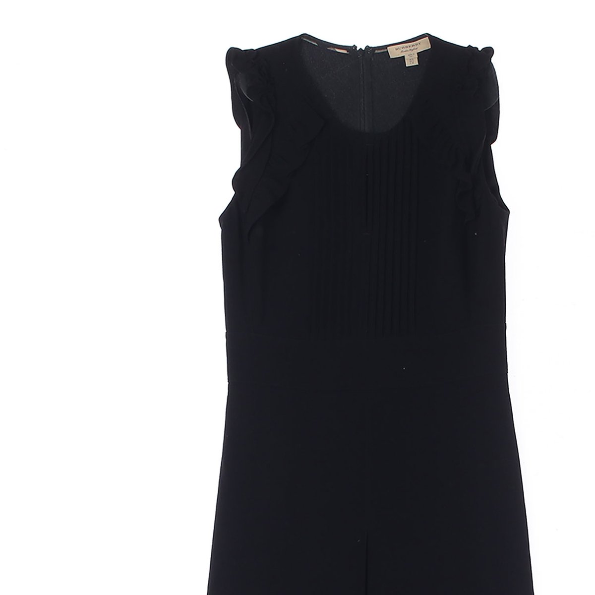 버버리 블랙 러플 민소매 롱 드레스 이미지 2