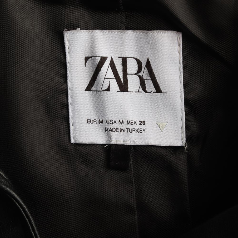 자라 블랙 에코레더 크롭 재킷 가죽재킷 이미지 6