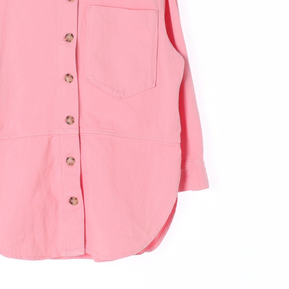자라 핑크 롱셔츠 셔킷 재킷 이미지 3