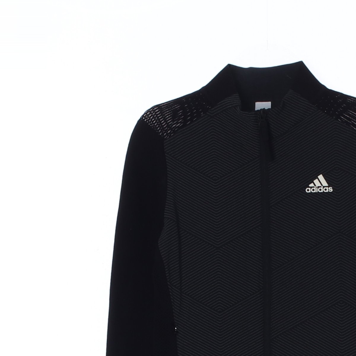 아디다스 블랙 니트 트랙 집업재킷 이미지 2