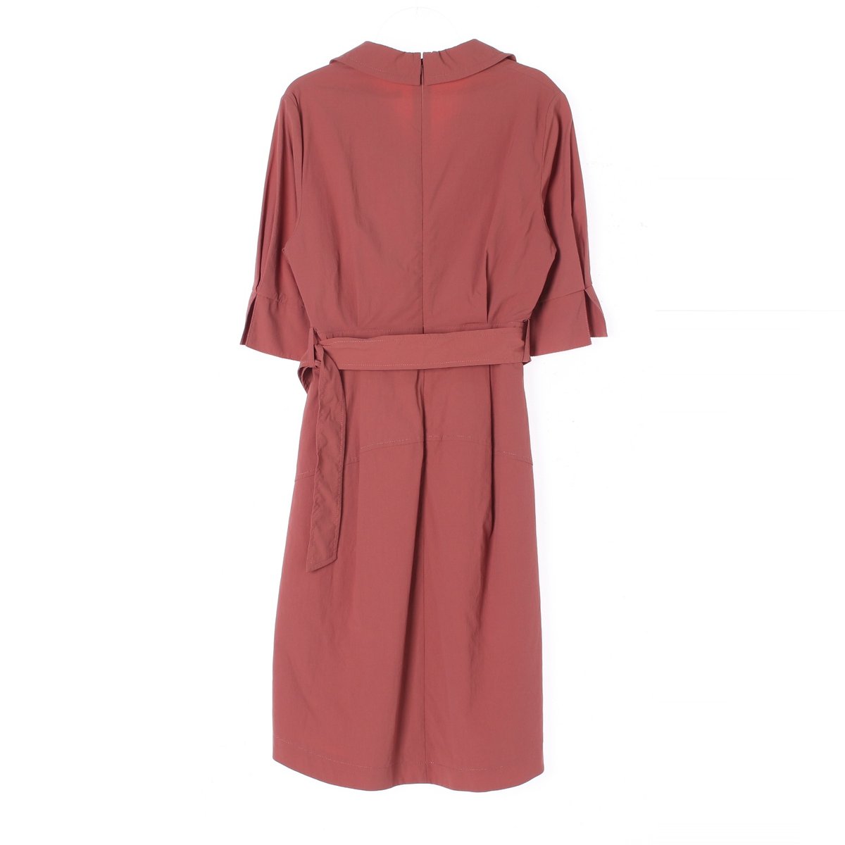 잇미샤 핑크 벨트 셔츠 반팔 롱원피스 이미지 4