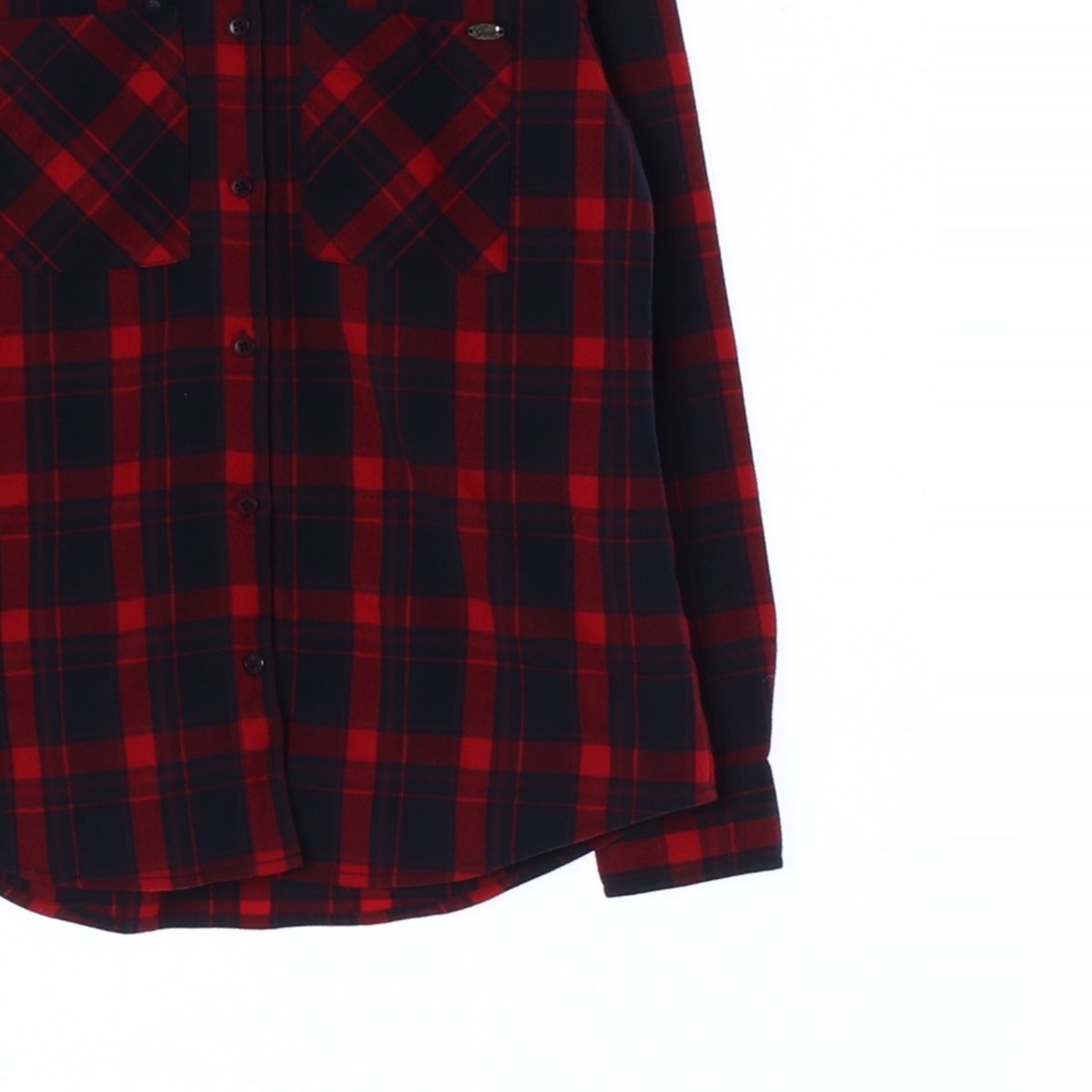 게스 레드 체크 별장식 포켓 셔츠 이미지 3