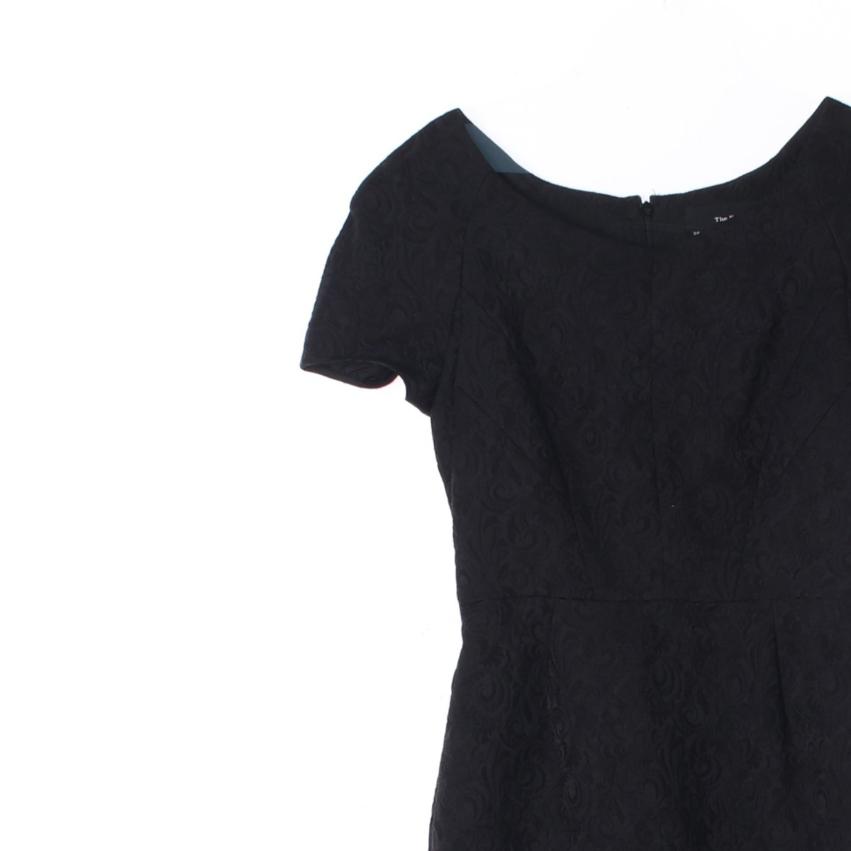 더쿠플스 블랙 플라워패턴 반팔 미니 원피스 이미지 2