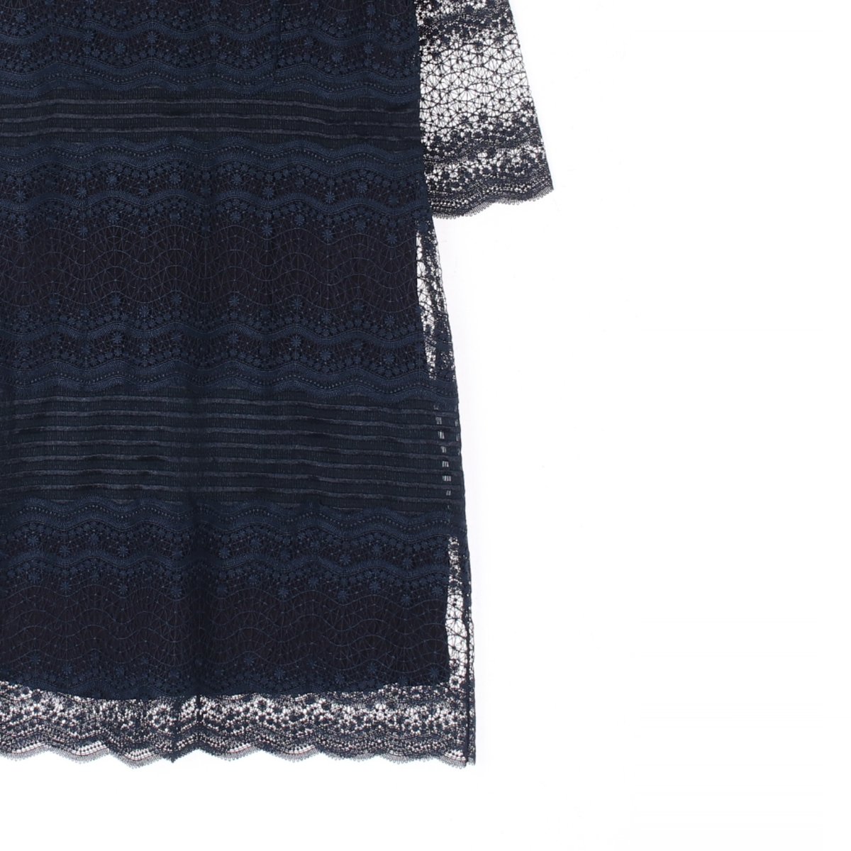 maje마쥬 네이비 레이스 레이어드 원피스 이미지 3