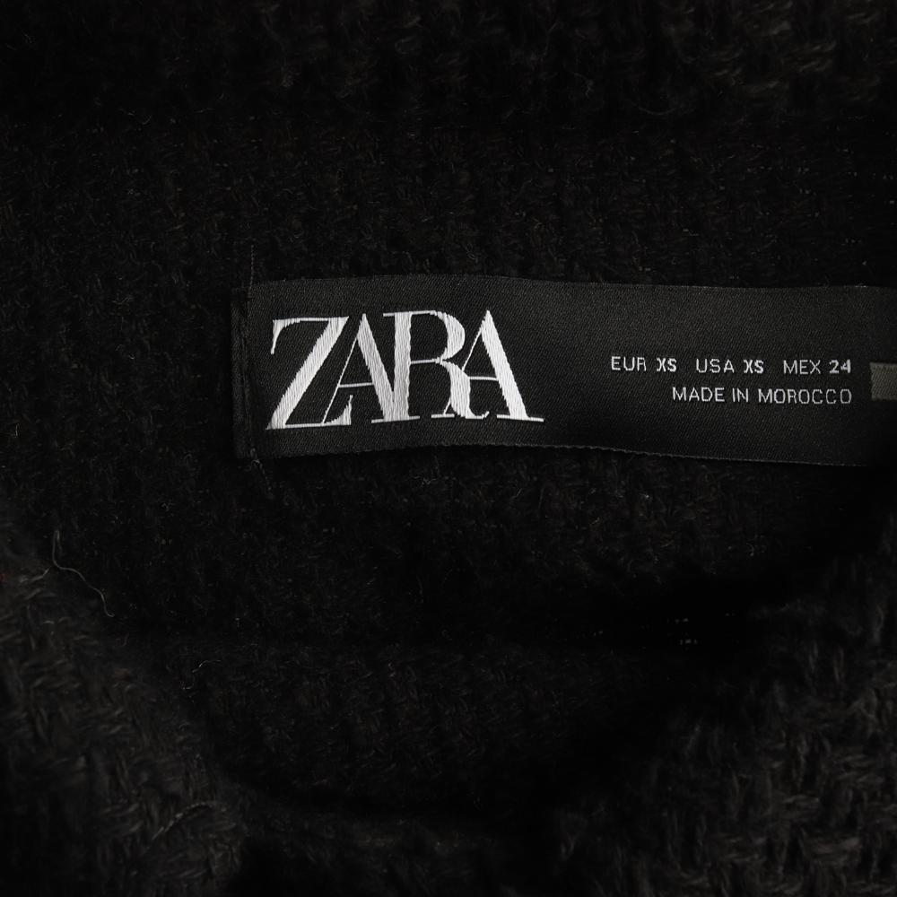 자라 트위드 포켓 크리스탈 버튼 셔킷 자켓 이미지 5