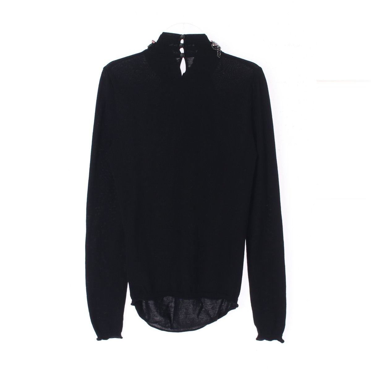 미샤 울100 쥬얼리 모크넥 블라우스 이미지 4