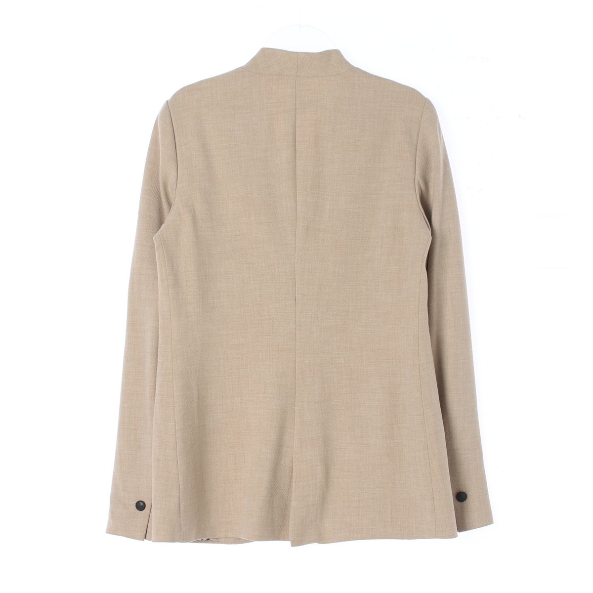 자라 베이지 노카라 쓰리버튼 싱글 재킷 이미지 5