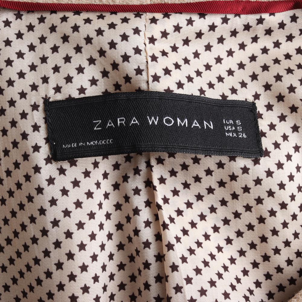 자라 베이지 노카라 쓰리버튼 싱글 재킷 이미지 6