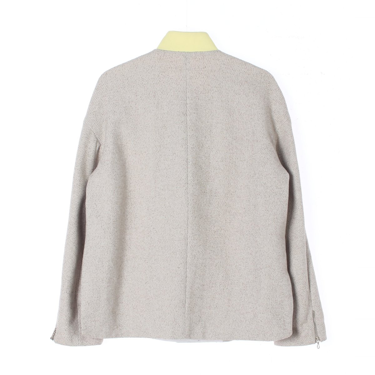 시스템 옐로우카라 그레이 코튼 재킷 이미지 5