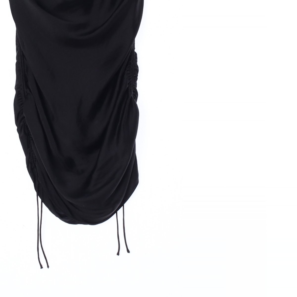 자라 드레이프 새틴 셔링 슬립 미니 드레스 이미지 3