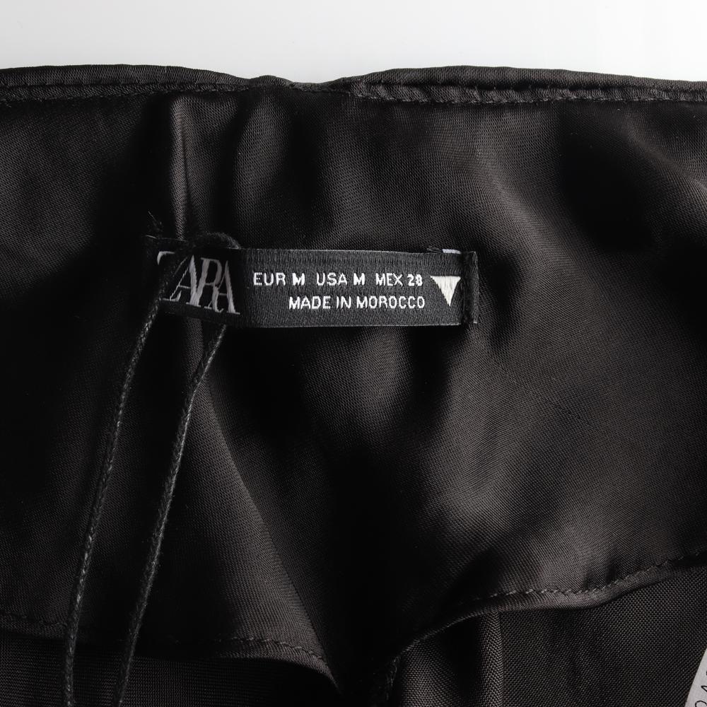 자라 드레이프 새틴 셔링 슬립 미니 드레스 이미지 5