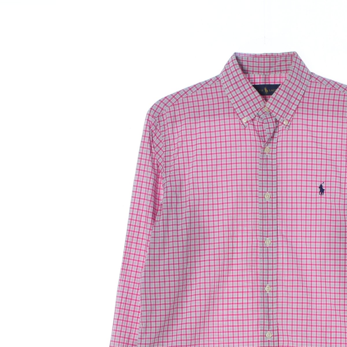 폴로 랄프 로렌 칭크 체크 코튼 셔츠 이미지 2