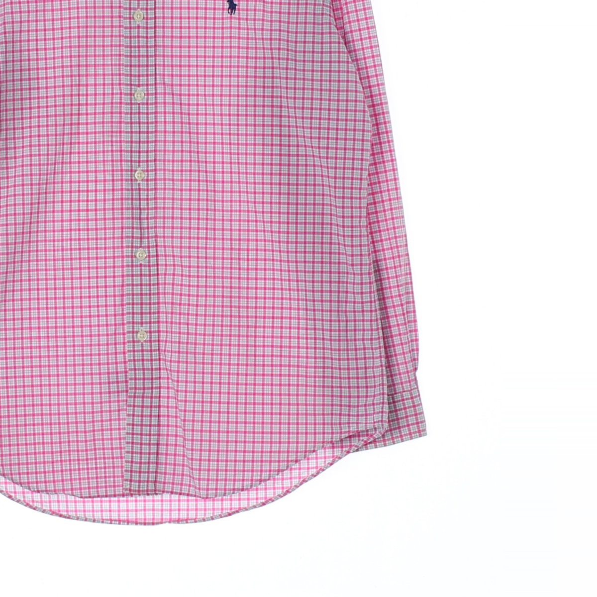 폴로 랄프 로렌 칭크 체크 코튼 셔츠 이미지 3