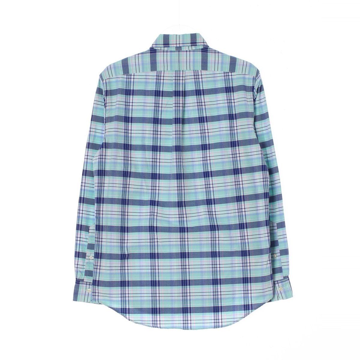 폴로 랄프 로렌 블루 민트 체크 클래식핏 셔츠 이미지 4