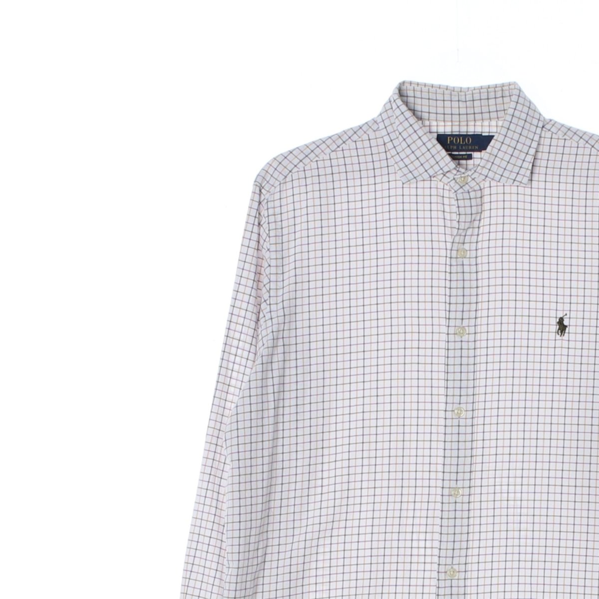 폴로 랄프 로렌 화이트 멀티 체크 클래식핏 셔츠 이미지 2