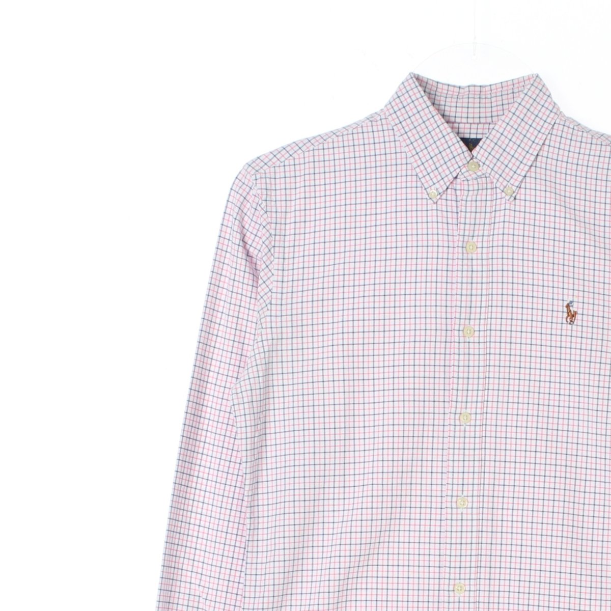 폴로 랄프 로렌 핑크 체크 슬림핏 셔츠 이미지 2