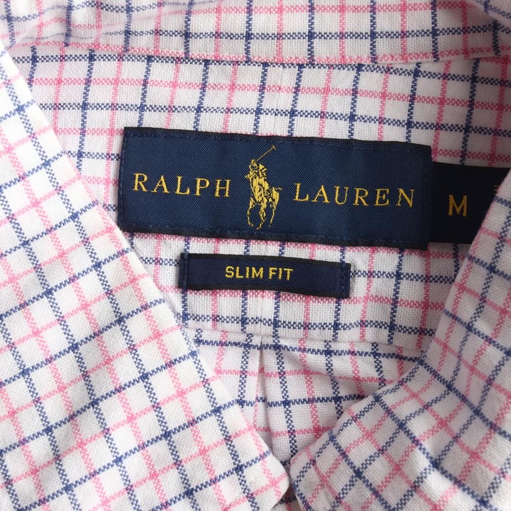 폴로 랄프 로렌 핑크 체크 슬림핏 셔츠 이미지 5