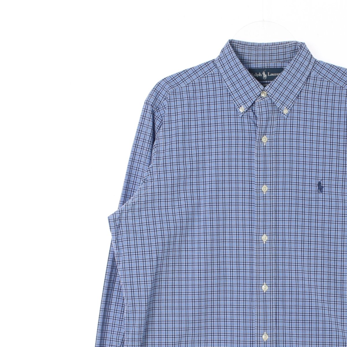 폴로 랄프 로렌 클래식핏 블루 체크 셔츠 이미지 2