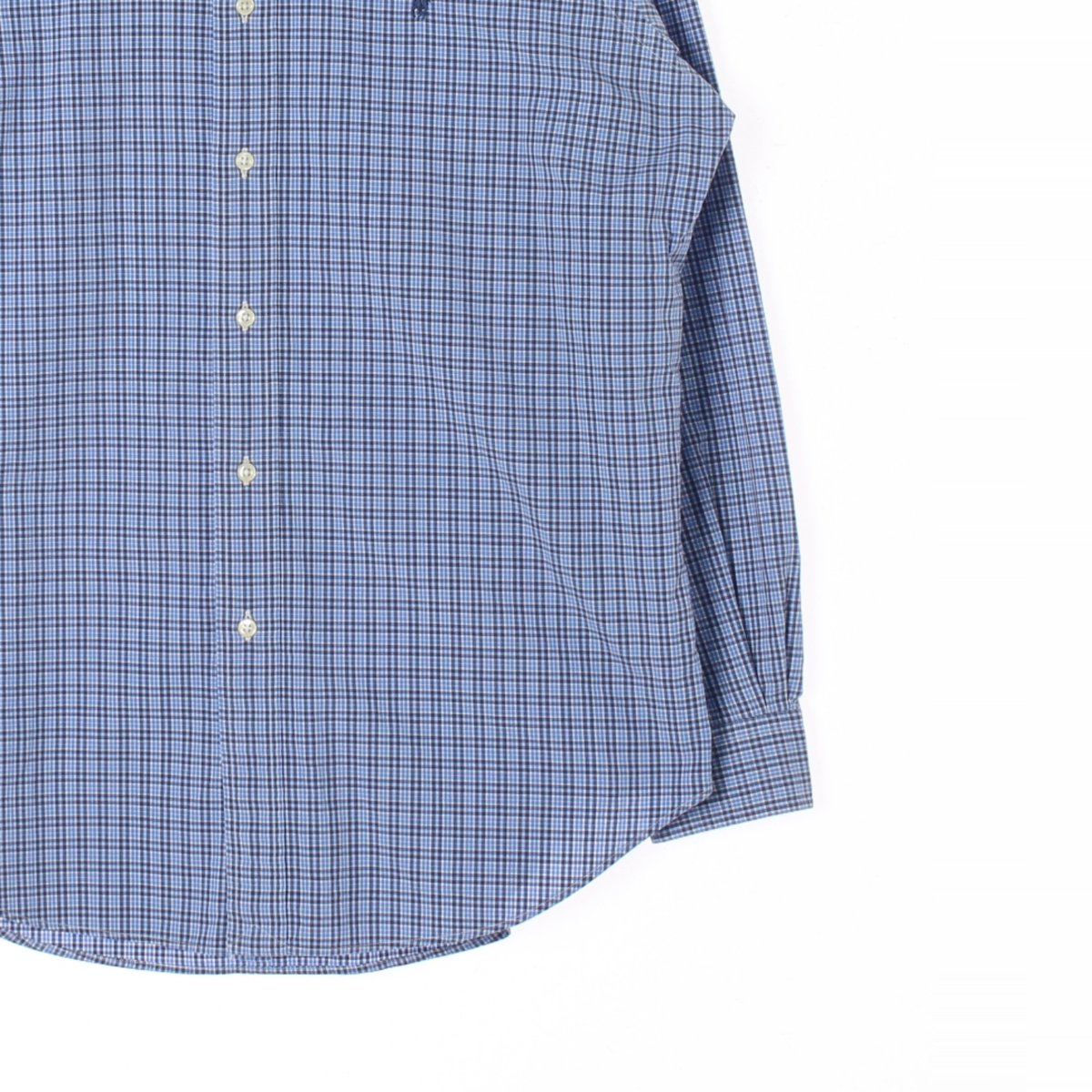 폴로 랄프 로렌 클래식핏 블루 체크 셔츠 이미지 3